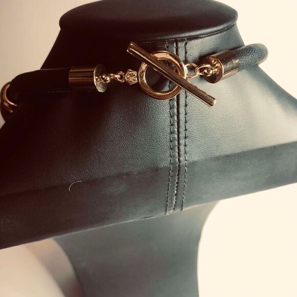 1057 Trina Turk Chunky "Mulholland Mod" oversized cubes leather collar necklace - Picture 4 of 4